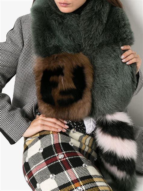 fendi faux fur scarf|fendi signature scarf.